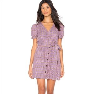 J.O.A. Purple plaid dress